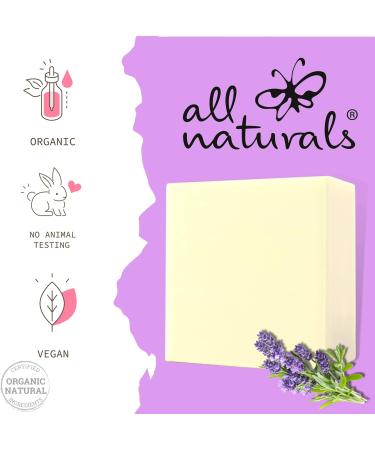 Men's All Natural Soap Bar | 100% Organic with Coconut Oil & Cocoa Butter | Lavender Aromatherapy | Hand, Face & Body 100g - Buy Online on GoSupps.com