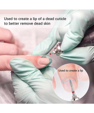Difenni Cuticle Drill Bit - Red-Flame Nail Prep Tool for Electric Nail File Machine | 3/32'' Cuticle Clean Drill Bit - Buy Online on GoSupps.com
