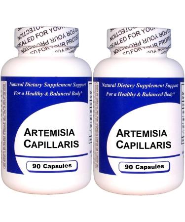 Get Well Natural LLC Artemisia Capillaris (90 Capsules)-Concentrated Herbal Extract - Dietary Supplement - 2 Pack
