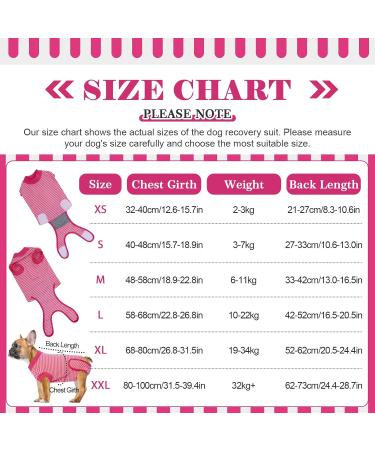 Recreational Dog Suit - Medical Protective Shirt for Small Medium & Large Dogs | Anti-Lick Wound Protection - Red Striped - Buy Online on GoSupps.com