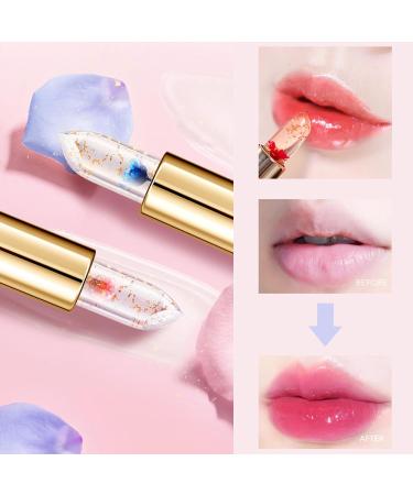 Jelly Lipstick Set - Color Changing Moisturizer Long Lasting Glossy Finish | 3 Pack Flower Lip Balm for All-Day Hydration - Buy Online on GoSupps.com