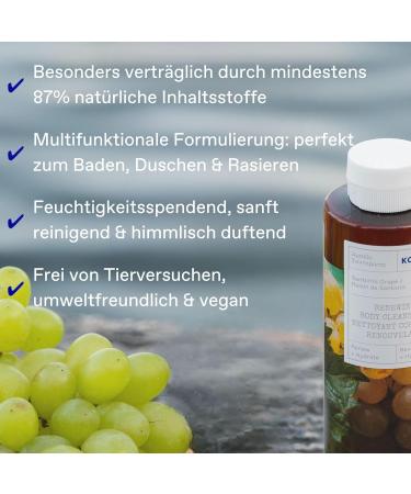 Corrres Santorini Grape Revitalizing Shower Gel 400ml - Vegan Aloe Vera Paraben-Free Dermatologically Tested - Buy Online on GoSupps.com