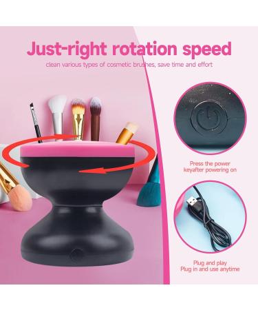 Automatic Electric Makeup Brush Cleaner - Fast Efficient & Ideal Gift for Girlfriend Wife or Mom - All Brush Sizes (Black - Buy Online on GoSupps.com