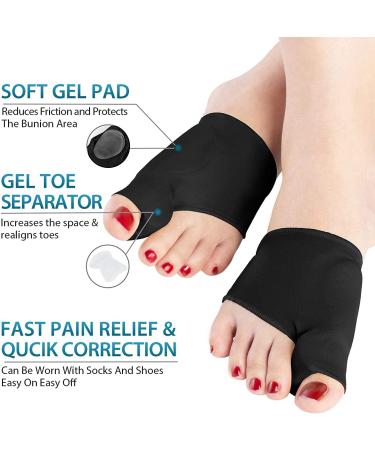 Bunion Corrector Orthopedic Splint for Big Toe Pain Relief 2Pack - Muekday Hallux Valgus Brace for Day/Night Support - Buy Online on GoSupps.com