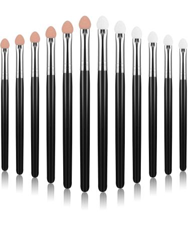 WLLHYF Sponge Eyeliner Brush 12 Pieces Black Double Sided Applicators Eye Makeup Tools Angled Fine Point Small Liner Thin Ultra Tips Wand Set Halloween Cosplay Cosmetic for Women Girls - Buy Online on GoSupps.com