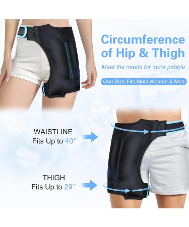 SuzziPad Hip Ice Pack Wrap for Pain Relief & Recovery - Reusable & Adjustable for Hip Injuries, Surgery, Inflammation & Swelling - Buy Online on GoSupps.com
