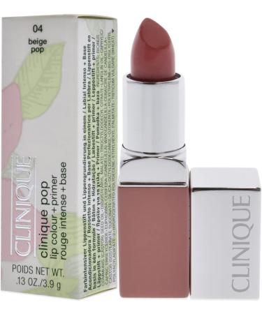 Clinique Pop Lip Colour + Primer No. 04 Beige Pop 0.13 oz - Long-lasting Lipstick with Primer for Vibrant Lips - Buy Online on GoSupps.com