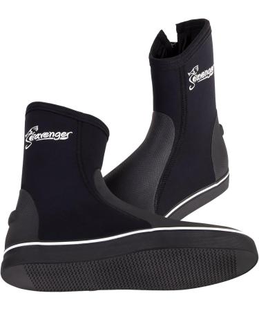 Seavenger Atlantis 3mm Neoprene Dive Booties - Men's Size 12 / Women's Size 13 - Classic Black - Buy Online on GoSupps.com
