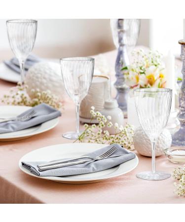 Potchen 32-Piece Clear Plastic Champagne Flutes - Disposable & Hard Plastic Wine Glasses for Wedding, Toasting & Daily Use - 8 oz - Buy Online on GoSupps.com