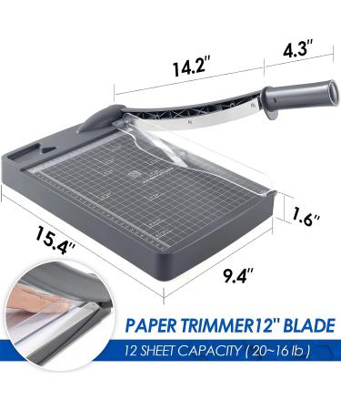 MROCO Paper Cutter 12" Cut Length Paper Trimmer  Guillotine Trimmer with 12 sheet Capacity Paper Cutting Board  Heavy Duty Guillotine Paper Cutters and Trimmers for Cardstock Paper Crafts Paper Slicer - Buy Online on GoSupps.com