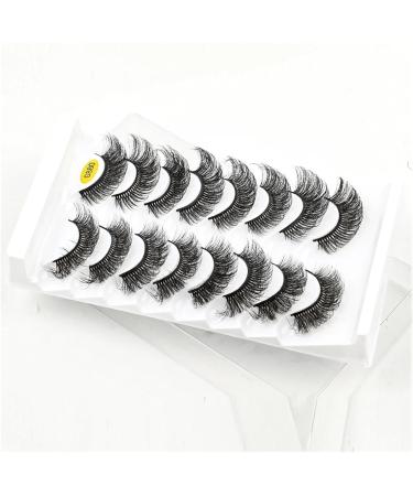 UAMOU 5/50 Boxes Russian Strip Lashes DD Curl Lashes 8 pairs 3D Mink Eyelashes Natural Fluffy False Eyelashes Extension Cheerfully (Color : 8Pairs G881 Size : 30 Boxes) - Buy Online on GoSupps.com