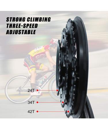 ColouredPeas Square Cone Mountain Crankset - 6/7/8 Speed Universal Crank Set for Mountain Bikes - 170mm Crank Arm - Buy Online on GoSupps.com