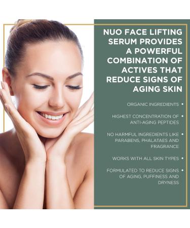 Nourish and Lift with nuorganic Face Lifting Serum - Plant Stem Cells & Matrixyl 3000 - Vegan & Cruelty Free - 1fl Oz - Buy Online on GoSupps.com