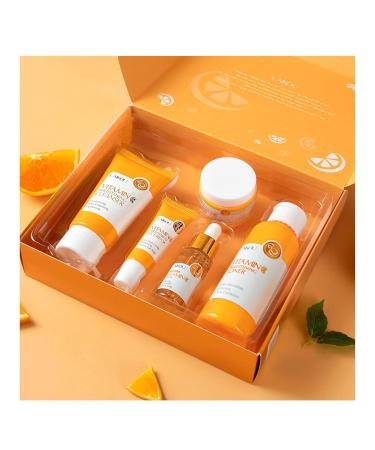 Shop Vitamin C Skincare Set - 5pcs Moisturizing Face Kit | Hydrating Anti-Aging Cleanser Serum & Cream | International Shipping - Buy Online on GoSupps.com