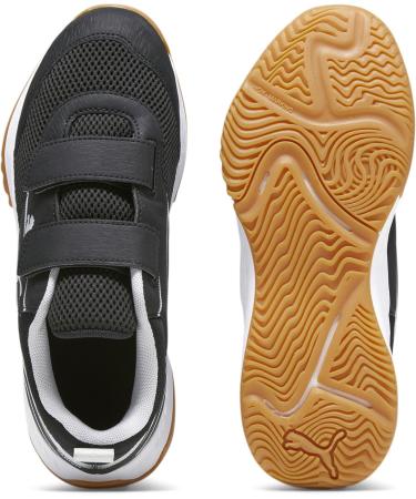 PUMA Unisex Kinder Varion II V Jr Indoor Court Shoe 34 EU - Black Cool Light Gray Yellow Blaze Gum | Shop Now for International Shipping - Buy Online on GoSupps.com