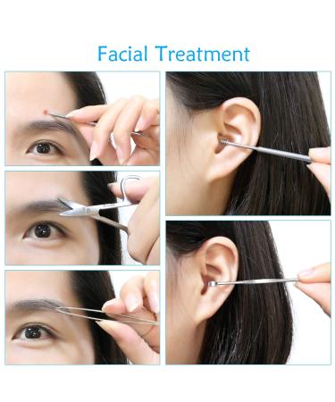 Stainless Steel Manicure and Pedicure Kit - 19 Piece Professional Grooming Set with Travel Case (Blue) | Nail Clippers and Care Tools - Buy Online on GoSupps.com