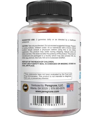 PEREGRUNE Runner Multivitamin Gummy - Fruit Flavored Daily Vitamin for Running | With Vitamins A, C, D, E, and B Complex | 50% Less Sugar | Supports Health Recovery, Endurance, and Energy - Buy Online on GoSupps.com