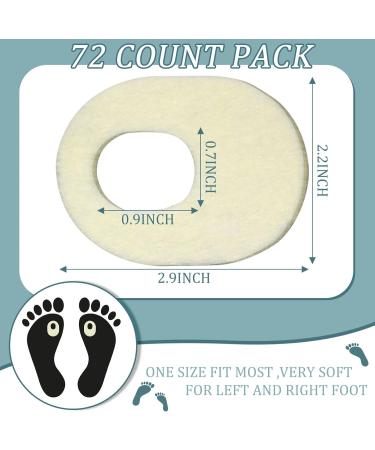 Nuanchu 36 Pcs Felt Callus Cushions - Oval Adhesive Pads for Pain Relief | Soft Breathable Foot Care for Men & Women | 1.7 x 2.2 Inch Callus Pads - Buy Online on GoSupps.com