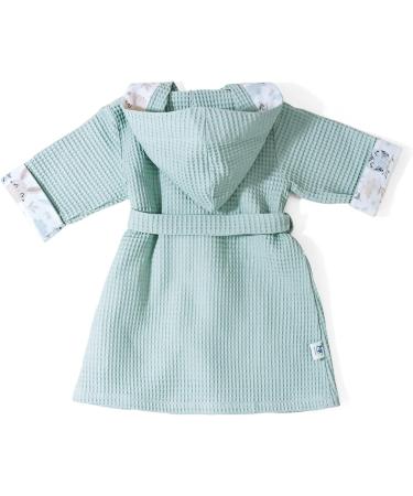 Pepi Unisex Cotton Baby Bathrobe - 100% Cotton Hooded Kids Bathrobe in Sea Mint | Made in Poland - Buy Online on GoSupps.com