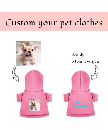 Personalized Pet Hoodie for Dogs | Custom Photo Text Soft Sweater with Hat (Pink) - Shop Now! - Buy Online on GoSupps.com