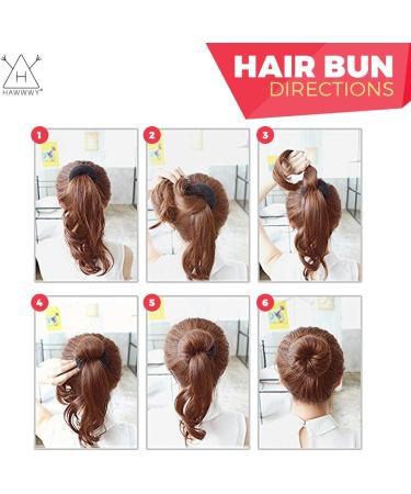 Hawwwy 12-Piece Hair Bun Maker Set for Women, Girls, Kids - Easy Fast Tool for Short, Long, Thin Hair - Brown Small & Large Donuts, Magic Snap & Roll, Spin Pins - Hair Accessories - Buy Online on GoSupps.com