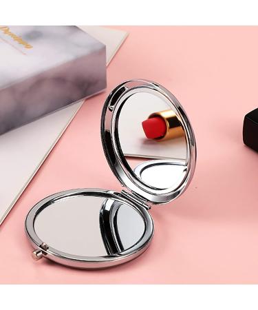 YSUNM Ming Heng Personalized Travel Makeup Mirror - Perfect Gift for Sister, Best Friend, Classmate, Colleague - Silver Finish - Buy Online on GoSupps.com