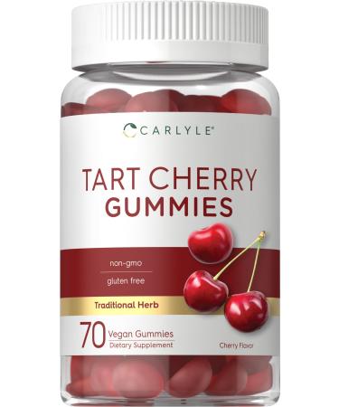 Carlyle Tart Cherry Gummies | 2000mg | 70 Count | Cherry Flavor | Vegan Non-GMO and Gluten Free Formula 70 Count (Pack of 1)