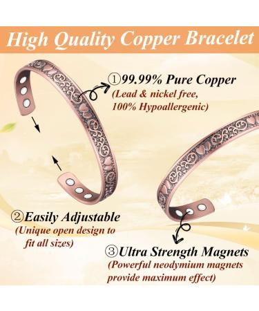 Cigmag Lymphatic Drainage Copper - 99% Solid Pure Copper Adjustable Love Note for Women - Buy Online on GoSupps.com