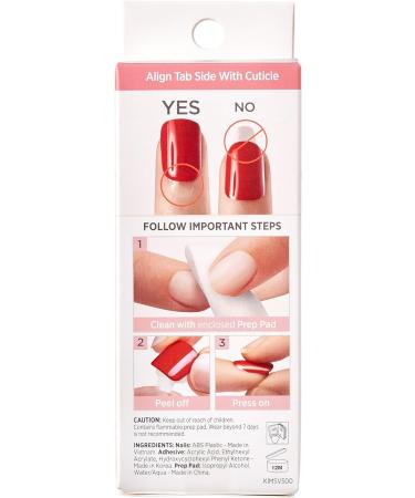 KISS imPRESS Kill Heels Short Square Press-On Manicure with PureFit Technology - 30 Fake Nails (Small Assortment) - Buy Online on GoSupps.com