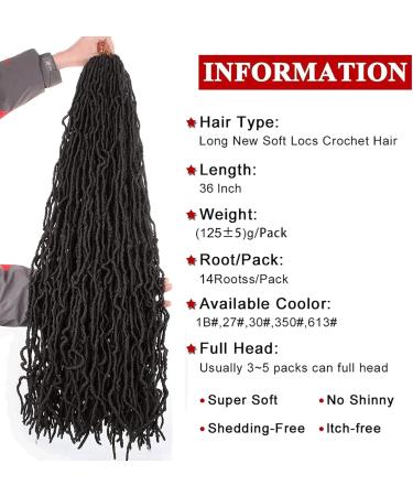 Xtrend 5 Packs 36 Inch Nu Faux Locs Crochet Hair Long Dark Brown Pre looped Gypsy Locs Crochet Hair Synthetic Goddess Faux Locs Braids Hair Natural Wavy Dreadlock Braids Hair Extensions 4# 36 Inch (Pack of 5) 4# - Buy Online on GoSupps.com