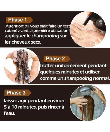 Shampoing Colorant Noir Hair Dye Shampoo 3 en 1 Shampooing Instantan pour Cheveux Shampooing Colorant Cheveux Blancs Color Shampoo pour Hommes et Femmes 500ml Noir shampoing colorant - Buy Online on GoSupps.com