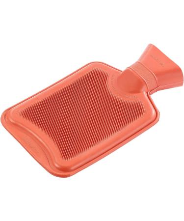 Pearl Rubber Heat Bottle - M Size 1L Hot Water Bottle with Fluffy Fleece Cover in Red | Ideal Bed Heating & Warm-Up Solution - Buy Online on GoSupps.com