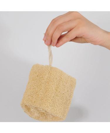 NOTRE LIEU Natural Loofah Sponge Set - Exfoliating Skin for Cellulite, Face, Acne, Feet - 100% Organic Eco Friendly Egyptian Luffa - Bath Shower Spa - Yellow - 4 Inch - Buy Online on GoSupps.com