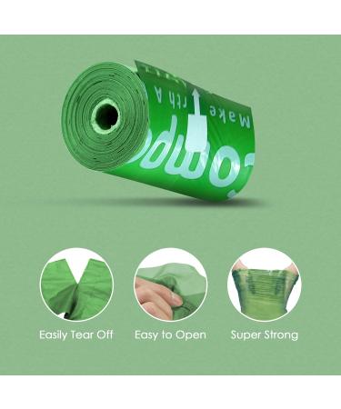 eCompostable Dog Poo Bags Biodegradable Poop Bags For Dogs Unscented Doggy Waste Bag 23x33cm Leak Proof Dog Cat litter Bags Green- Dog Poop Bags 8 Rolls - 120 Count - Buy Online on GoSupps.com