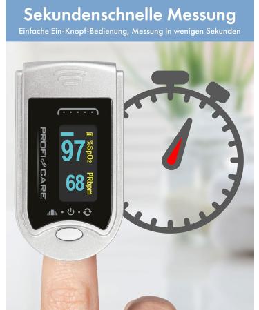 Proficare Pulse Oximeter - 3-in-1 Finger Clip for Pulse Oxygen Saturation & Perfusion Index | PC-PO 3104 - Buy Online on GoSupps.com