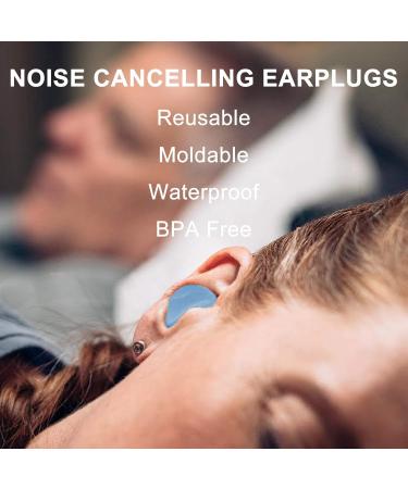 Buy Premium Ear Plugs for Sleeping Noise Cancelling Silicone Waterproof 32dB NRR | Ideal for Swimming Snoring Travel & More - Buy Online on GoSupps.com