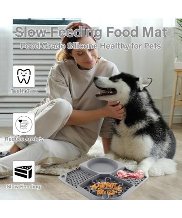 Buy Katiak Leckmatt Dog Lick Mat (21x21cm) - Suction Cup Non-Slip BPA-Free Gray Includes Silicone Spatula - Anxiety Relief for Dogs - International Shipping Available - Buy Online on GoSupps.com