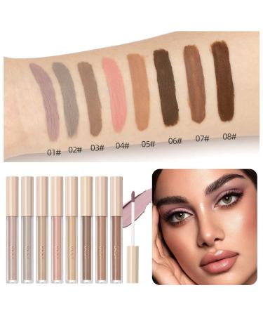 MAEPEOR Matte Liquid Eyeshadow Set - 8 Neutral Colors | Lightweight, Waterproof & Long Lasting Formula - Buy Online on GoSupps.com