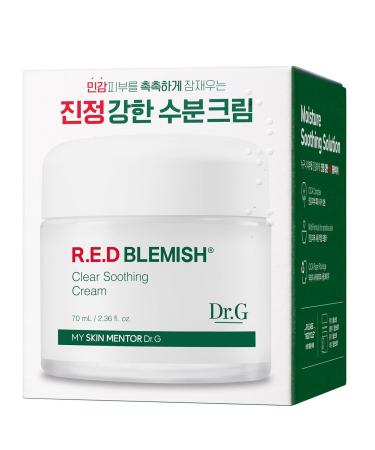 Dr.G Red Blemish Clear Soothing Cream 70ml - Best Moisturizer for Sensitive Acne-Prone Skin | Cica Recovery & Korean Skincare | K-Beauty Must-Have - Buy Online on GoSupps.com