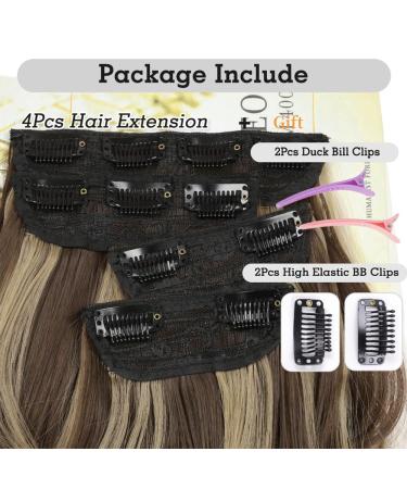 YDDM Wavy Hair Extensions - 20 Inch Clip-In Synthetic Hair Extensions for Women | Affordable & Full-Head Volume - Buy Online on GoSupps.com