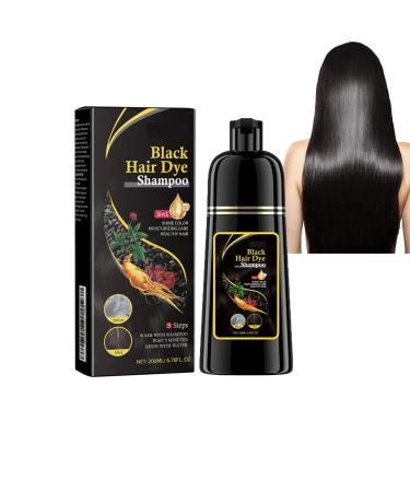 Hppsctink 3 in 1 Instant Hair Color Shampoo for Black Hair Hair Hydration Cleansing & Repairing 200ml