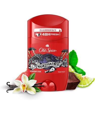  Old Spice Old Spice Night Panther Men's Deodorant Stick 50 ml 48H Fresh 0% Aluminium Salts Anti-White and Yellow Spots - Buy Online on GoSupps.com