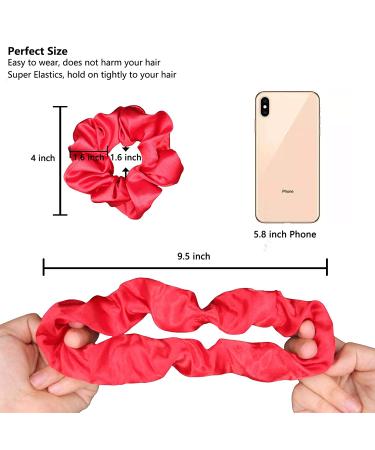 60 Pack Satin Silk Hair Scrunchies for Women & Teens - Silky Curly Hair Accessories - Girls Birthday & Christmas Gift - Premium Quality - Buy Online on GoSupps.com