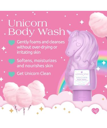 Glimmer Wish Unicorn Kids Bath & Lip Care Bundle Gentle Sulfate-Free Body Wash (12 fl oz) + Glimmer Whip Hydrating Vegan Lip Balm Cotton Candy Scent - Buy Online on GoSupps.com