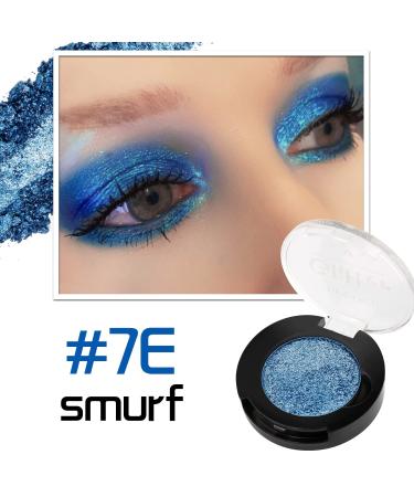 DE'LANCI Multichrome Holographic Eyeshadow - Intense Blue Shade, Highly Pigmented Duo Chrome Glitter for Blue Eyes - Vegan & Talc Free (Smurf #7E) - Buy Online on GoSupps.com