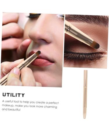 minkissy Double Ended Lipstick Brush Lip Makeup Beauty Tool Portable Lip Brush Travel Size Lipstick Brush Cosmetology Kit Cosmetics Brush Miss Lip Balm Artificial Fiber Double Head 12x1x1cm Golden - Buy Online on GoSupps.com