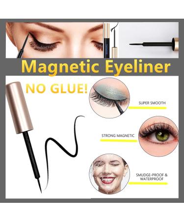 3D Magnetic Eyelashes and Eyeliner Set - NO GLUE NEEDED NO SKILL NEEDED Updated 3D 6D Reusable Magnetic Eyelashes Natural Look Waterproof Magnetic Eyeliner and Lashes Kit with Applicator 10 Pairs - Buy Online on GoSupps.com