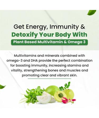 Generic Vegan Omega-3 Capsules with plant based Multivitamin EPA DHA 25+ Ingredients - 60 veg capsules - Buy Online on GoSupps.com