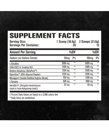 Nitric Surge Stim Free Pre Workout Powder - Caffeine Free Nitric Oxide Supplement with Con-Cret Creatine L Citrulline & GlycerSize for Enhanced Performance & Hydration - Pineapple Mango 30 Servings - Buy Online on GoSupps.com