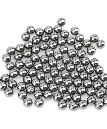 100PCS 8mm Natural Hematite Gemstone Beads for Jewelry Making | Crystal Stretch Cord Included - Buy Online on GoSupps.com